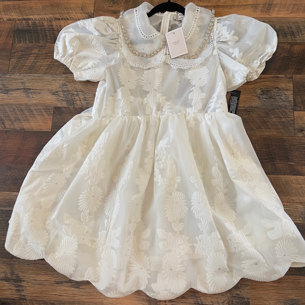 Dream Sister Jane Women's Bib Collar Mini Smock Dress NWT